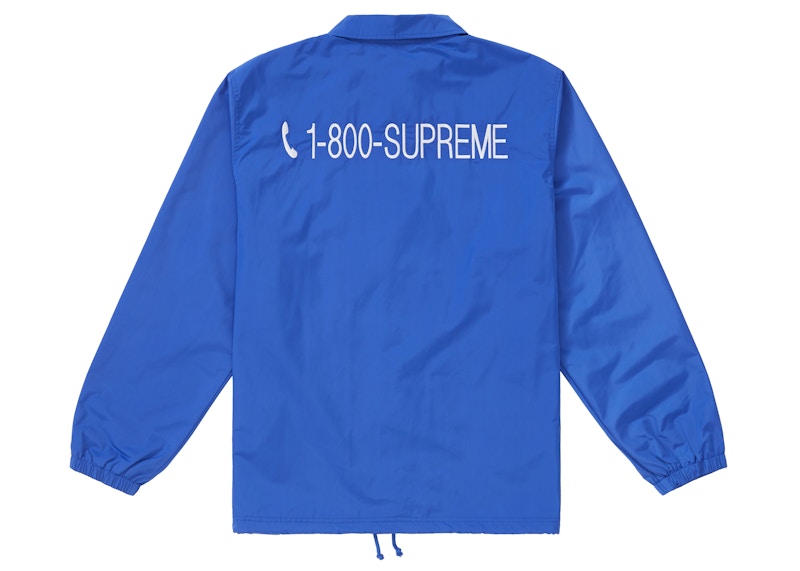 Supreme 1-800 Coaches Jacket Royal 男装- FW19 - CN