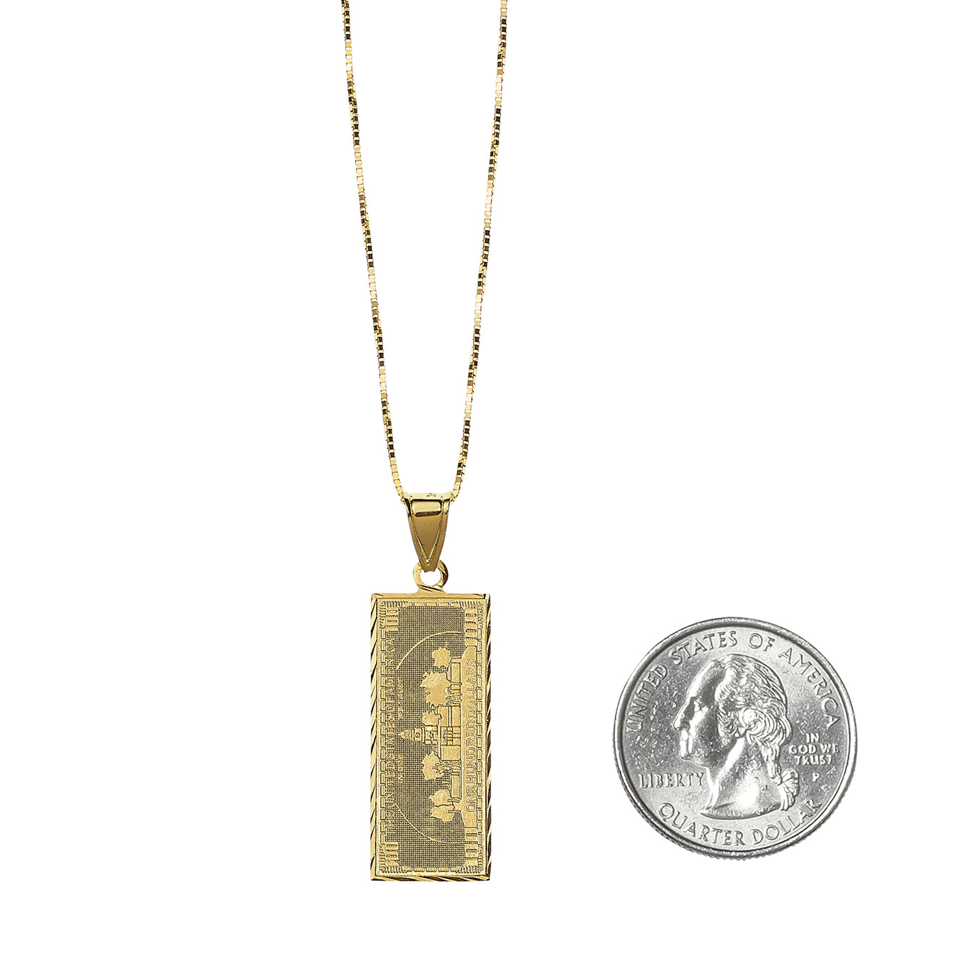 Supreme 100 Dollar Bill Gold Pendant Gold - FW17 - JP