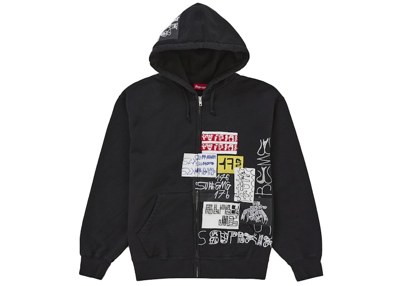 Supreme 176 Zip Up Hooded Sweatshirt Black Men's - FW25 - US