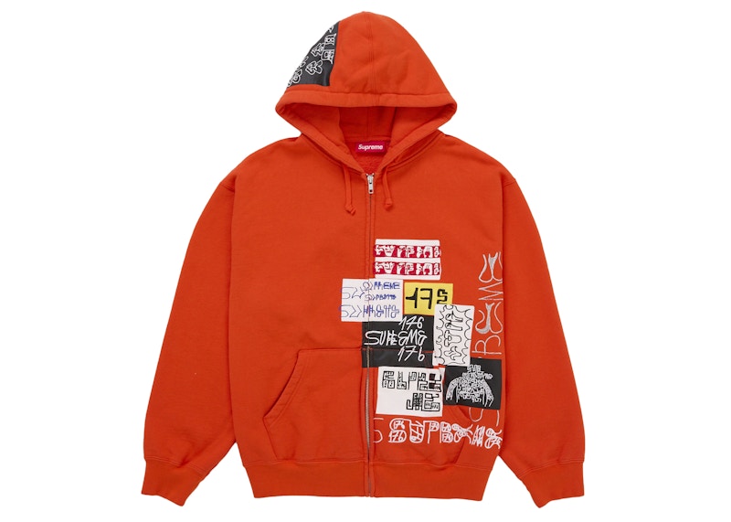 Supreme 176 Zip Up Hooded Sweatshirt Bright Orange メンズ - FW25 - JP