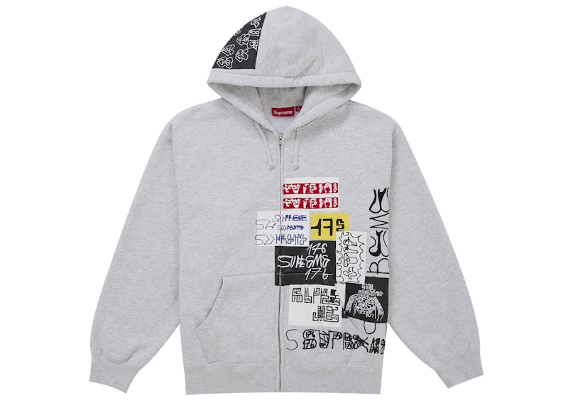 トップス supreme SLogo ZipUp Hooded Sweatshirt Supreme 176 Zip Up Hooded Sweatshirt Heather Grey Men's - FW25 - US