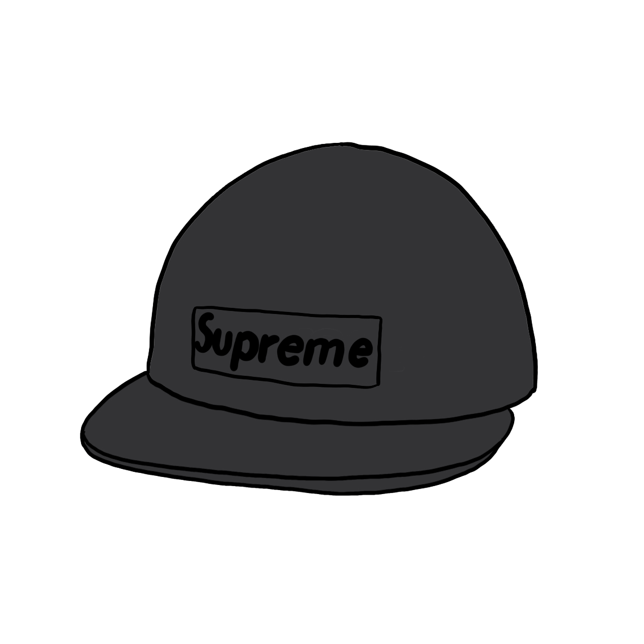 Supreme 2-Tone Denim Camp Cap Black