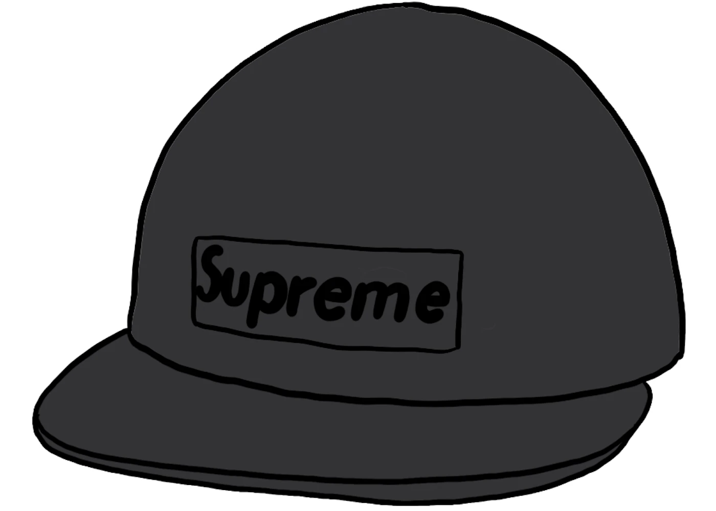 Supreme 2-Tone Denim Camp Cap Black - SS20 - US