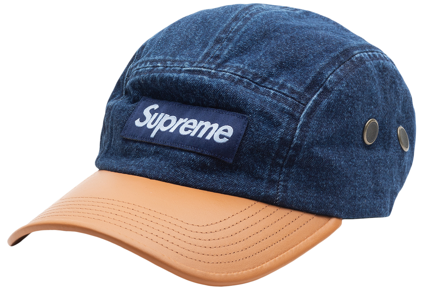 Supreme 2-Tone Denim Camp Cap Blue