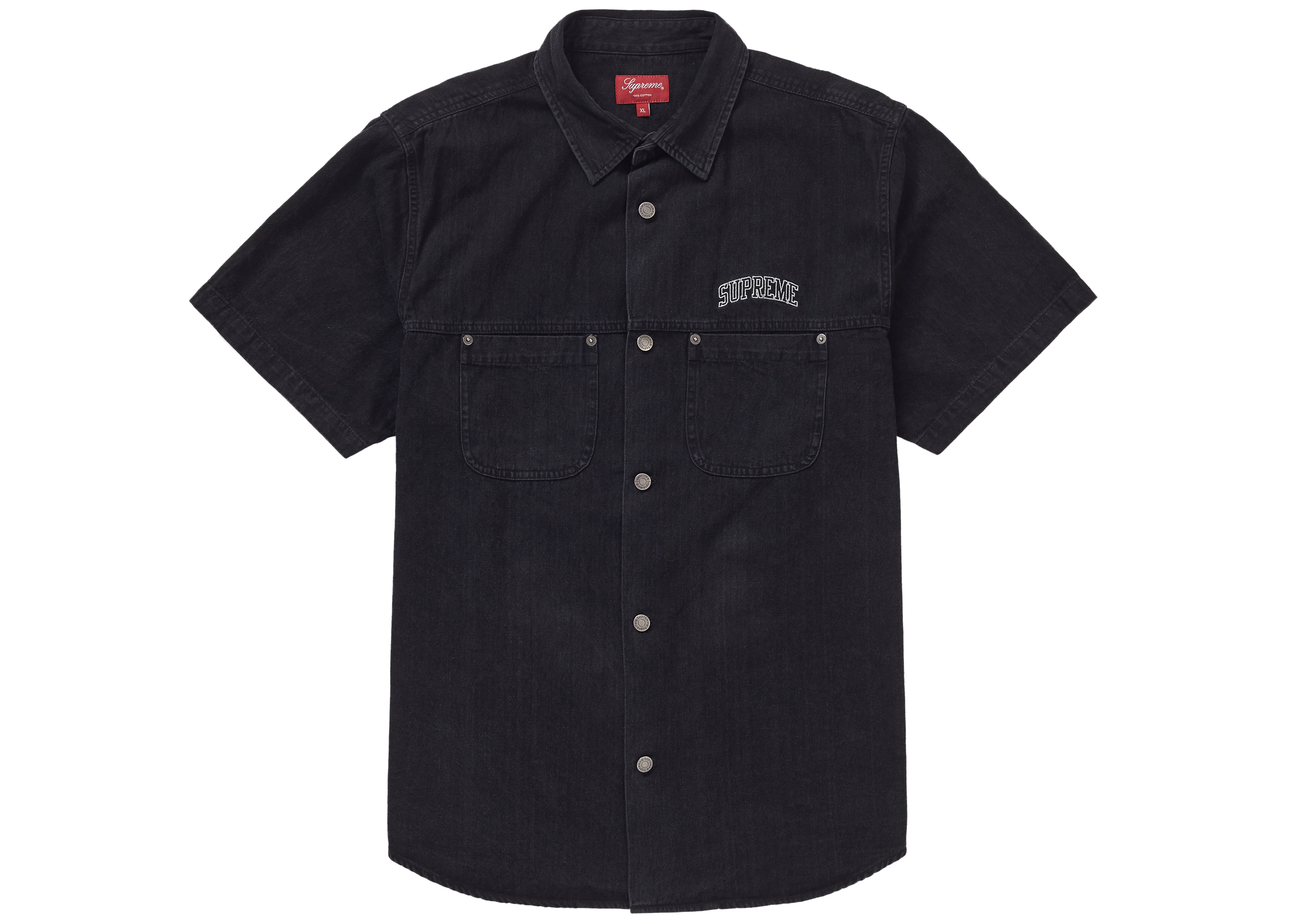 Supreme 2-Tone Denim S⁄S Shirt Black - SS19 - US