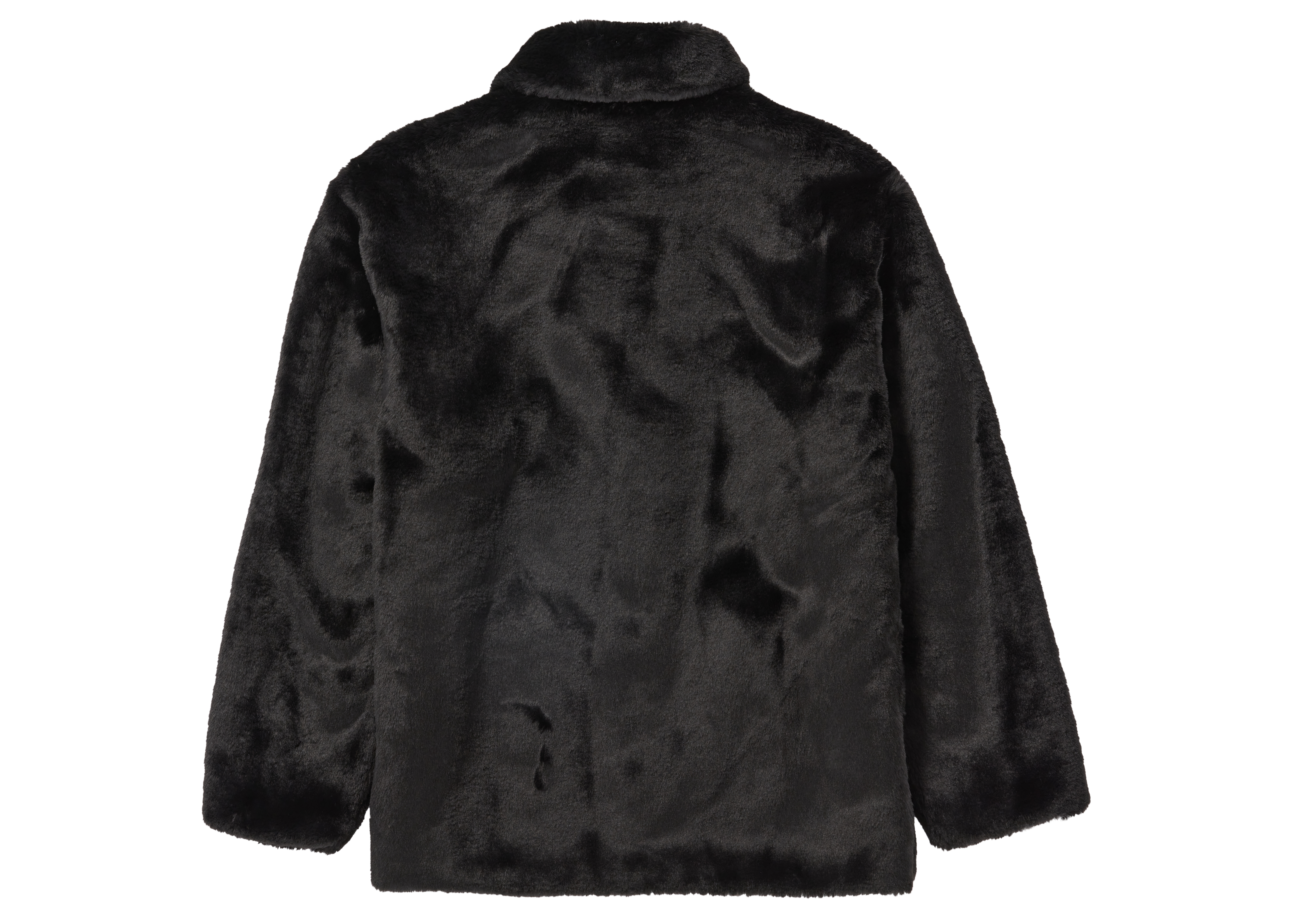 Supreme 2-Tone Faux Fur Shop Coat Black