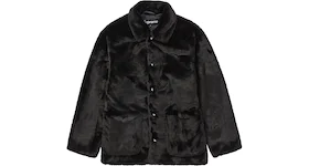 Supreme 2-Tone Faux Fur Shop Coat Black