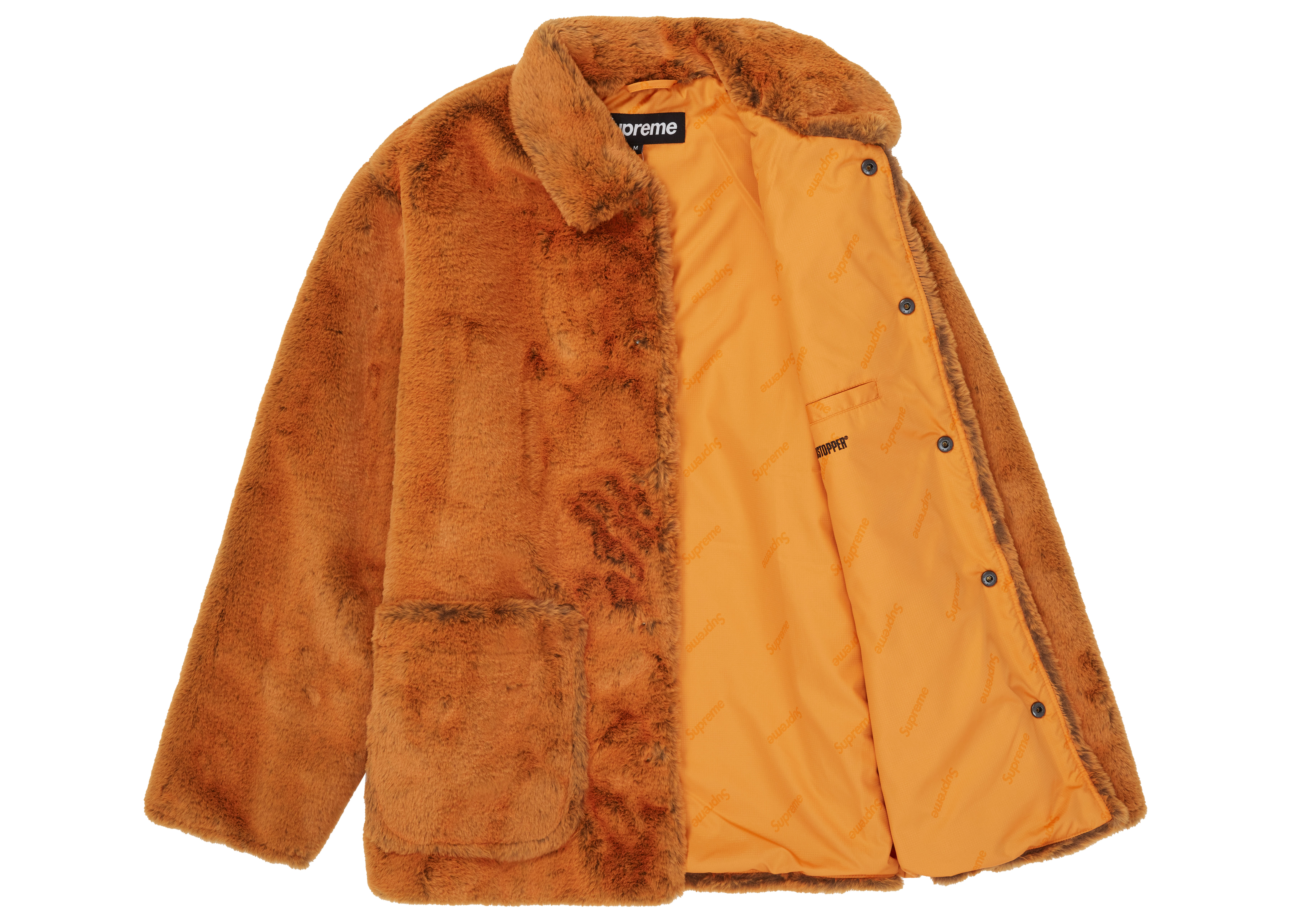 Supreme 2-Tone Faux Fur Shop Coat Orange メンズ - FW21 - JP