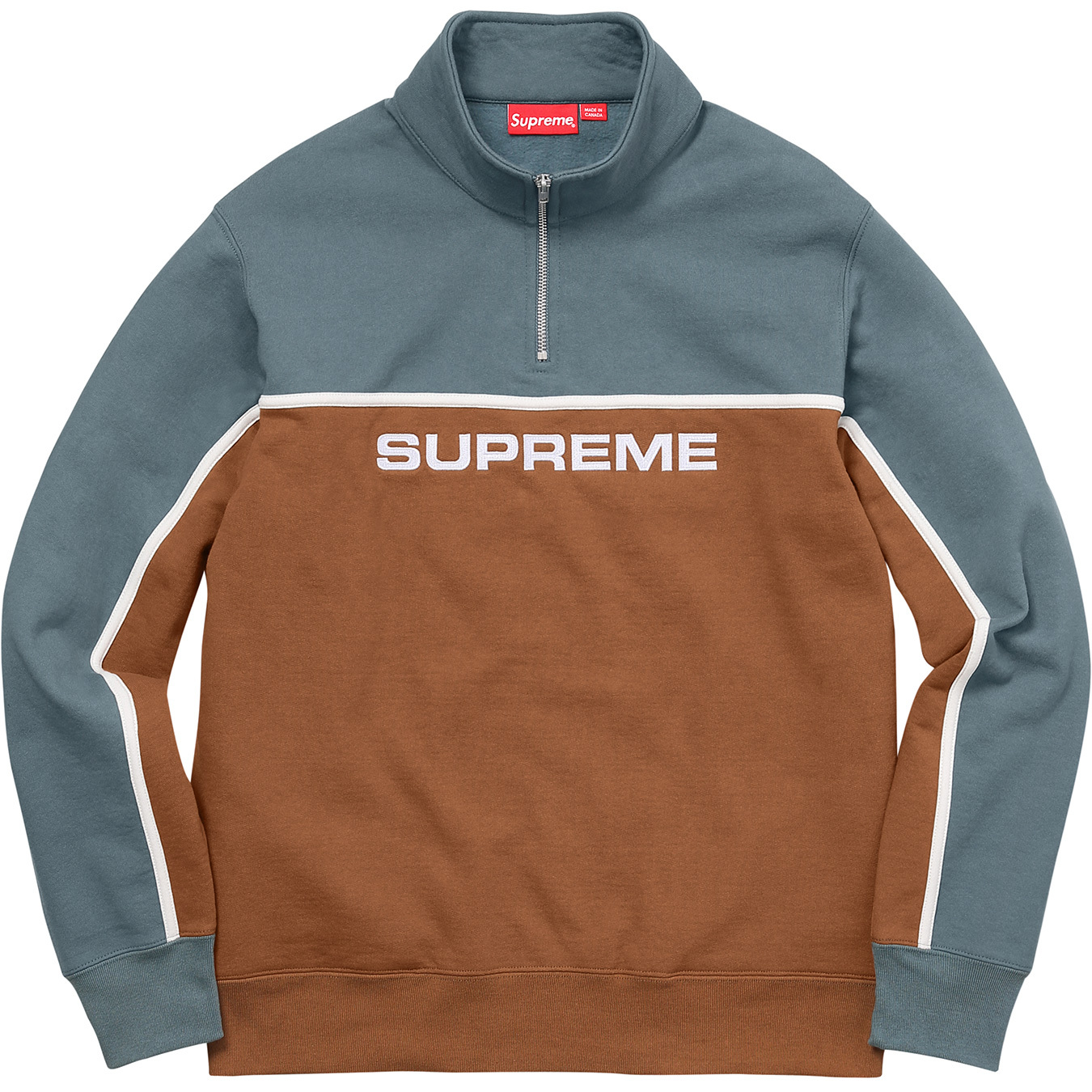 Supreme 2-tone Harf Zip Sweatshirt