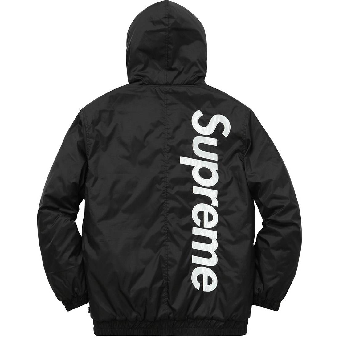Supreme 2 Tone Hooded Sideline Jacket Black