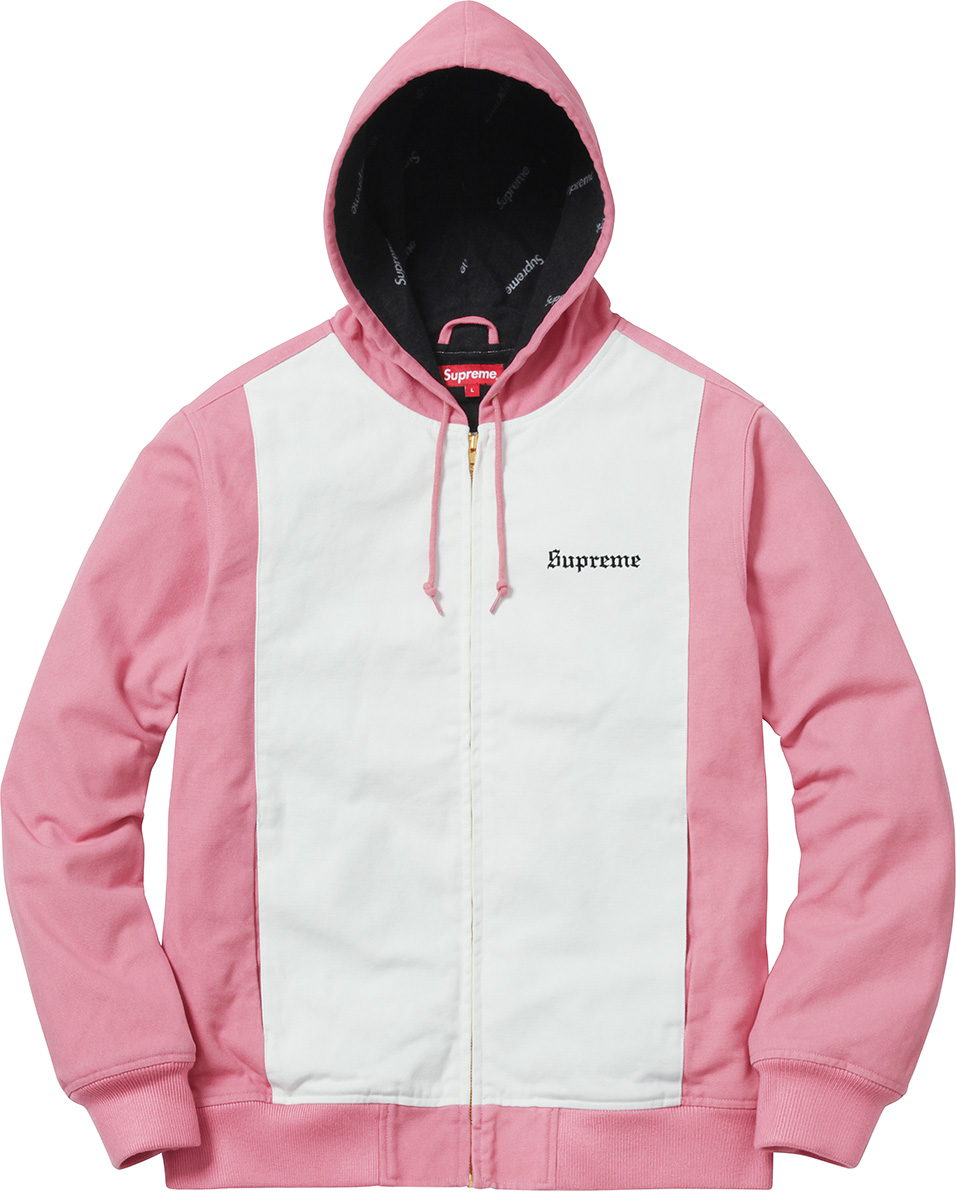Supreme 2 Tone Hooded Work Jacket Pink Men's - SS17 - US