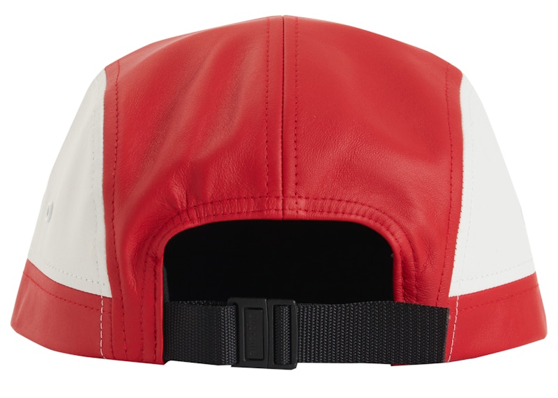 Supreme 2-Tone Leather Camp Cap Red - FW19 - US