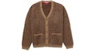 Supreme 2-Tone Mohair Cardigan Light Brown