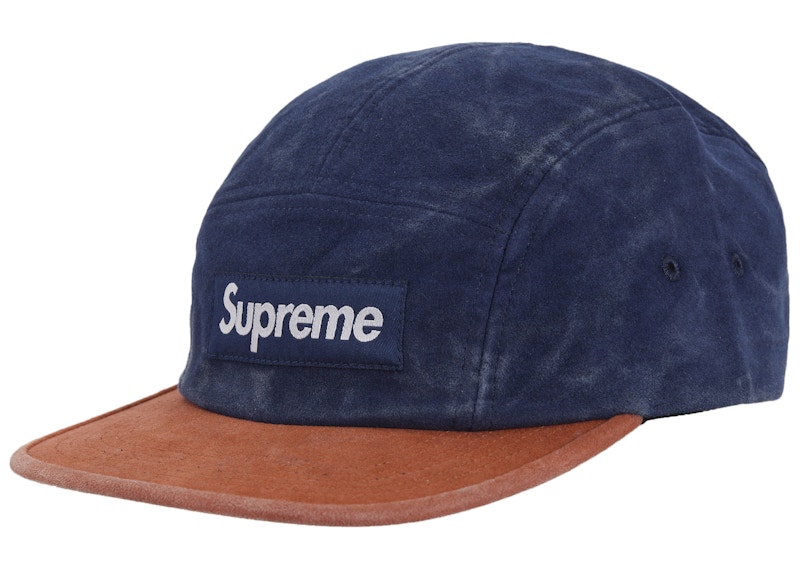 Pre-owned Supreme 2tone Moleskin Camp Cap In Navy Blue