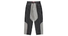 Supreme 2 Tone Paneled Baggy Jean Black