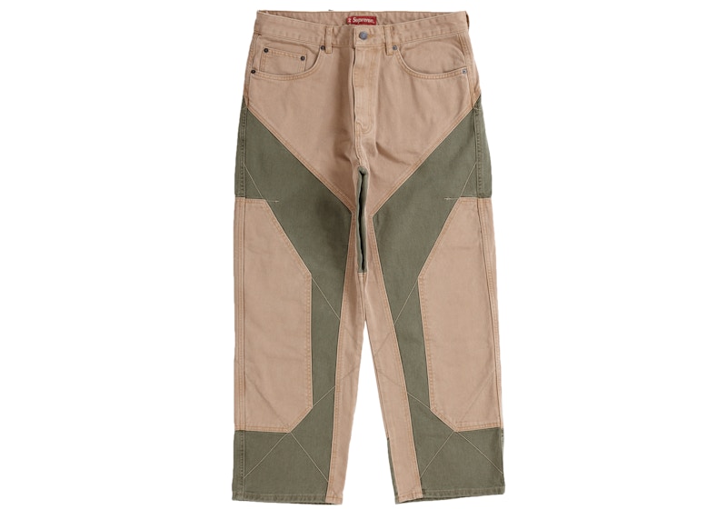 MAGENTA LOOSE PANTS 2 TONE KHAKI supreme