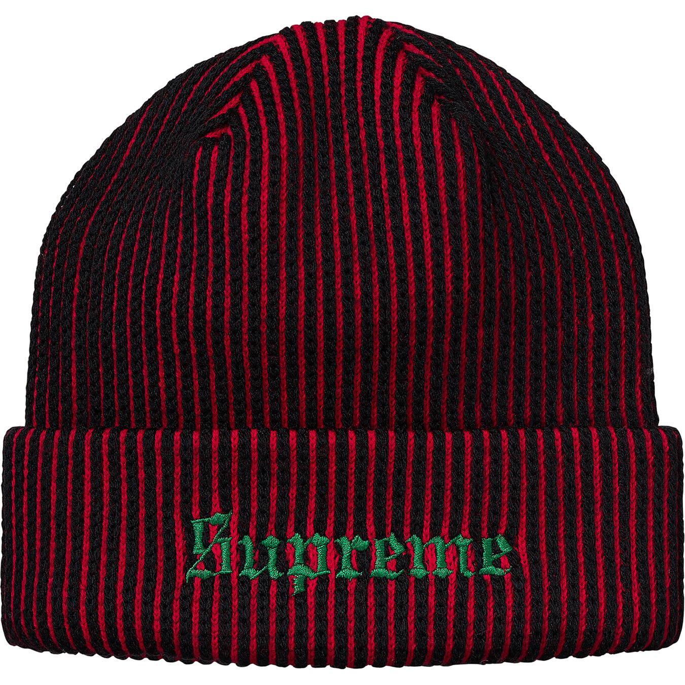 Supreme 2-Tone Rib Beanie Red - FW17 - US