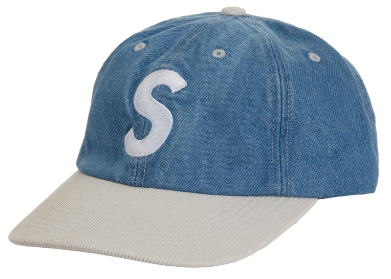 Supreme 2 Tone S Logo 6 Panel Washed Denim