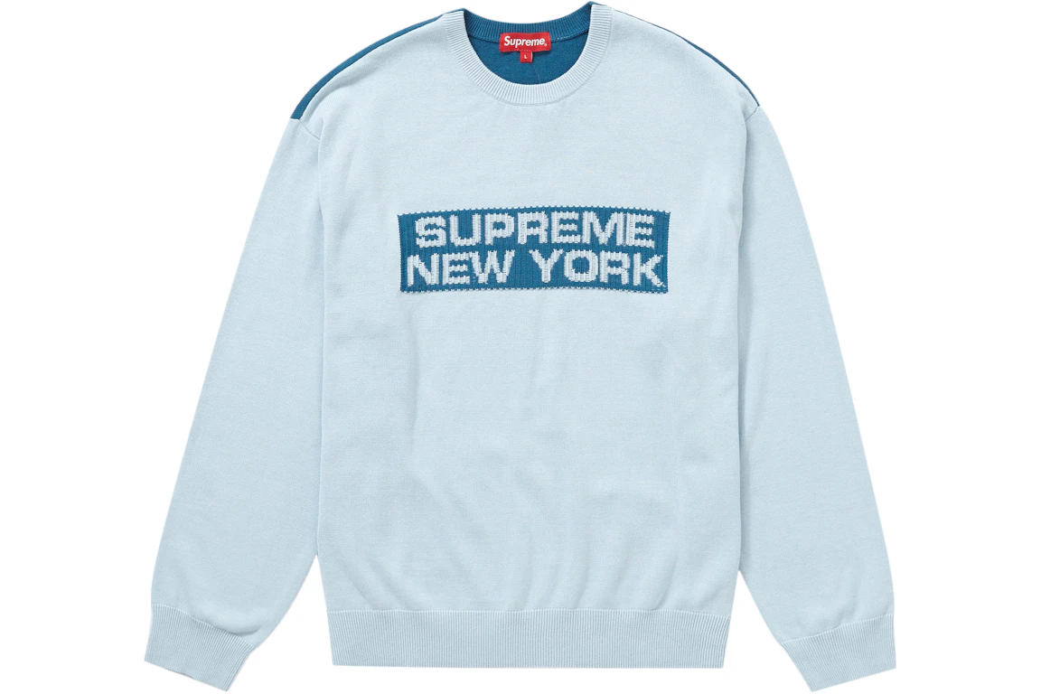 Supreme 2-Tone Sweater Light Blue