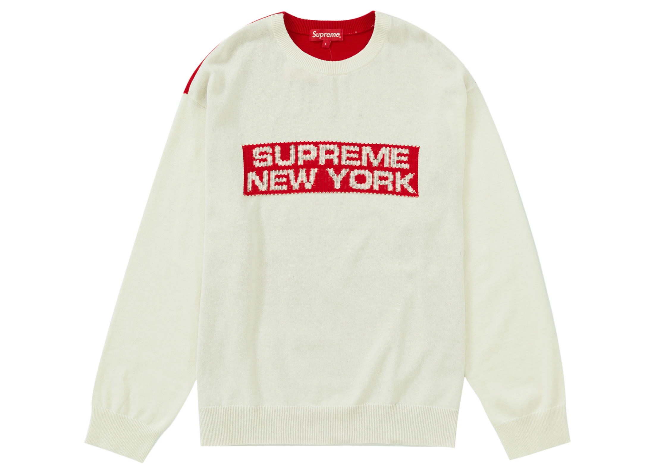 Supreme 2-Tone Sweater White - SS22 メンズ - JP