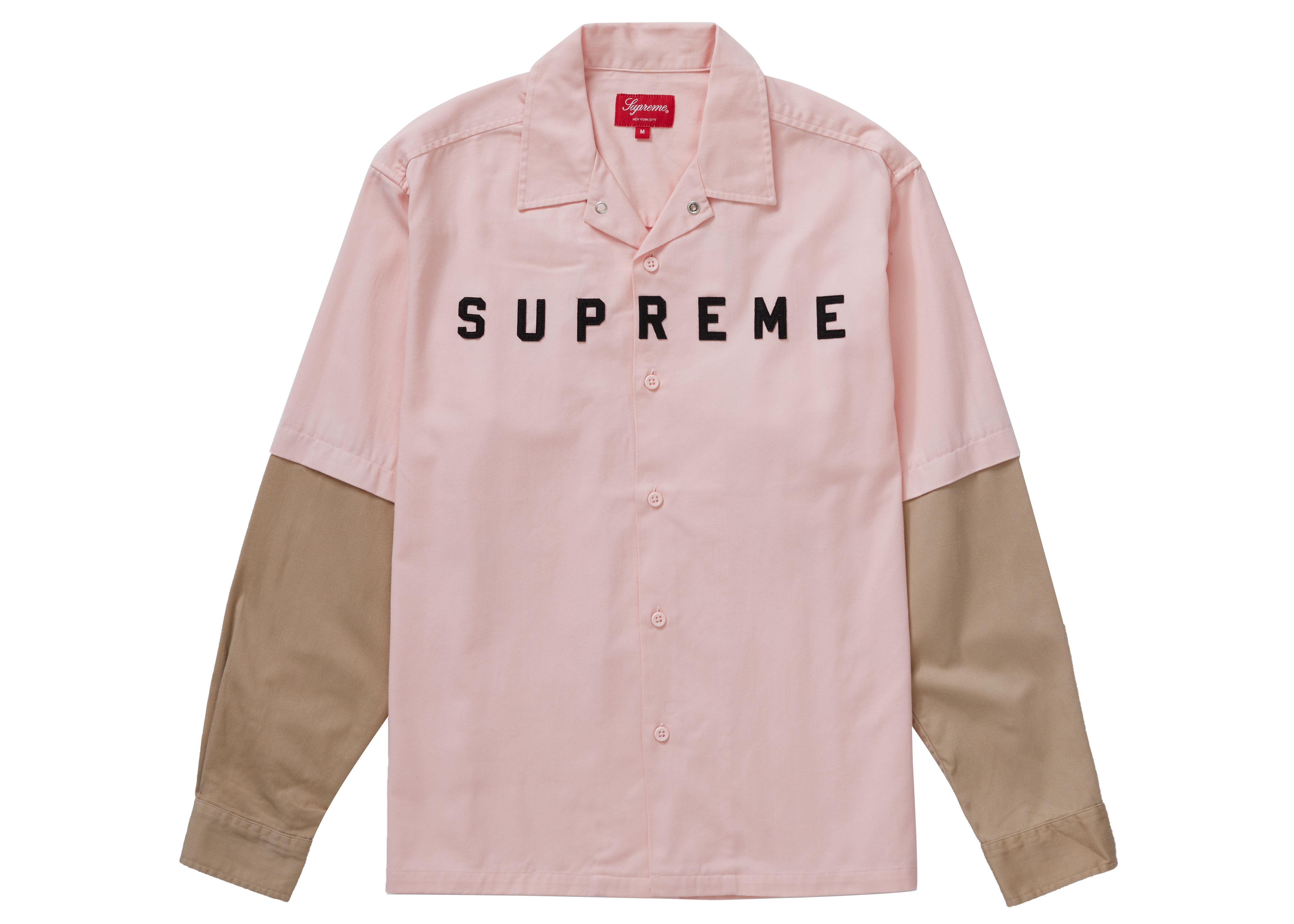 Supreme 2-Tone Work Shirt Pink