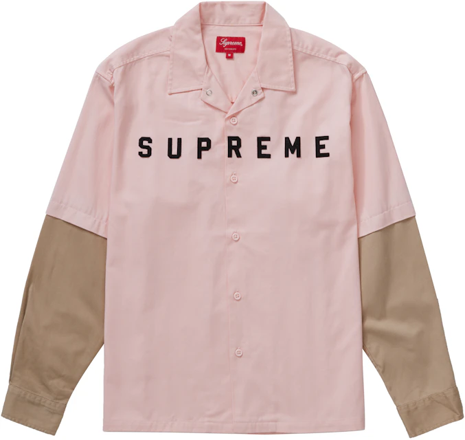 Supreme 2-Tone Work Shirt Pink - FW20 - MX