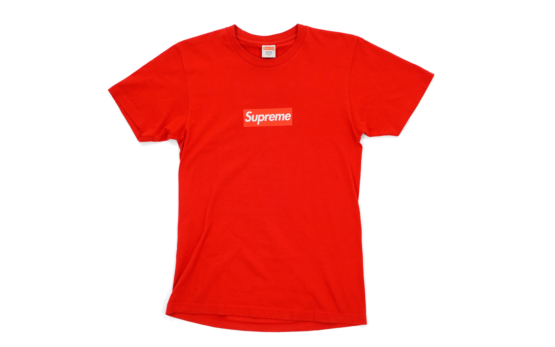 アウトレット評判 Logo Box Supreme Tee 赤 anniversary 20th Tシャツ/カットソー(半袖/袖なし)