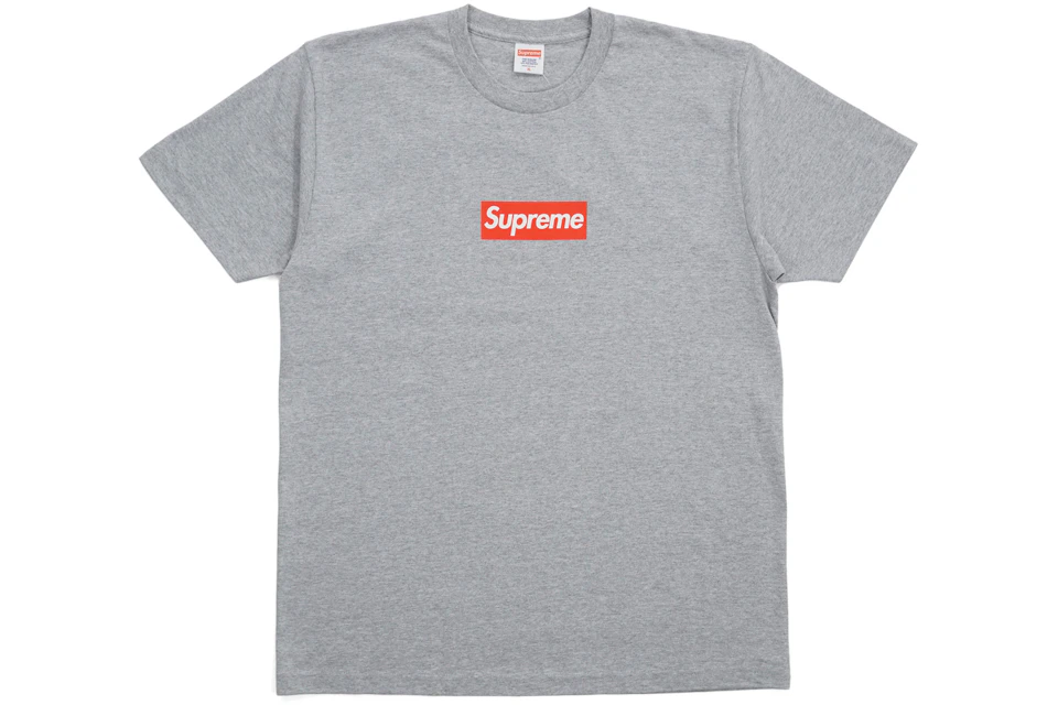 Supreme th Anniversary Box Logo Tee Grey Ss14 Supreme th Anniversary Box Logo Tee Grey Ss14