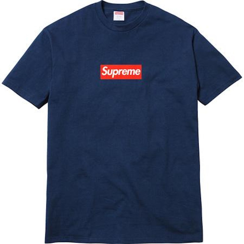 Supreme 20th Anniversary Box Logo Tee Navy Men's - SS14 - GB