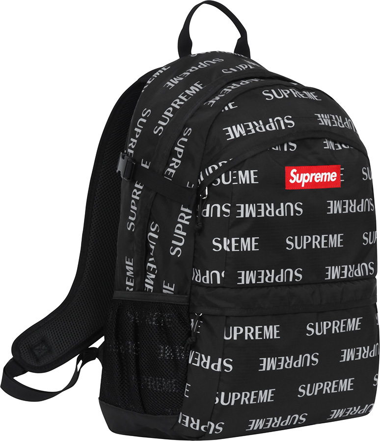 Supreme 3M Reflective Repeat Backpack Black