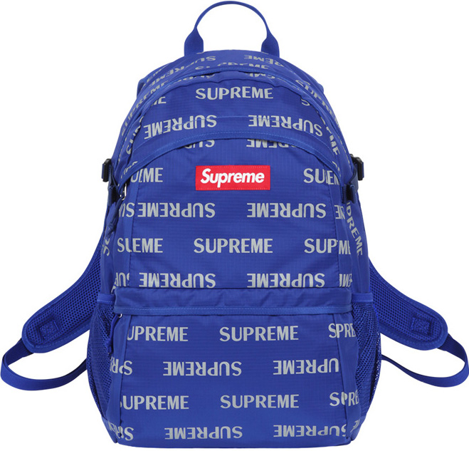 Supreme 3M Reflective Repeat Backpack Blue