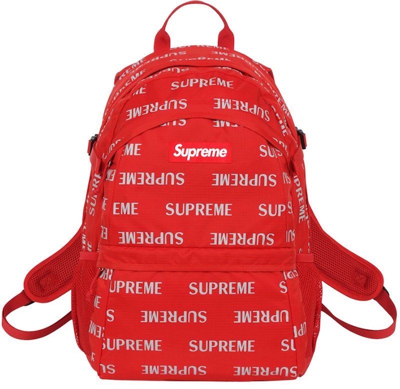 Supreme 3M Reflective Repeat Backpack Red - FW16 - GB