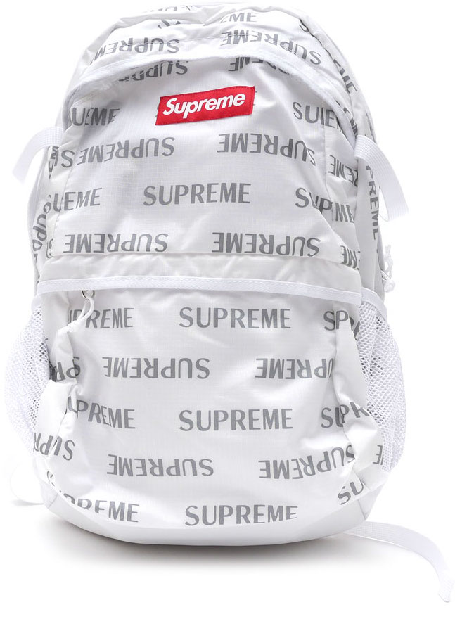 Supreme 3M Reflective Repeat Backpack White - FW16 - JP