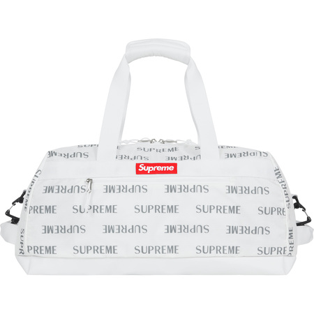Supreme 3M Reflective Repeat Duffle Bag White - FW16