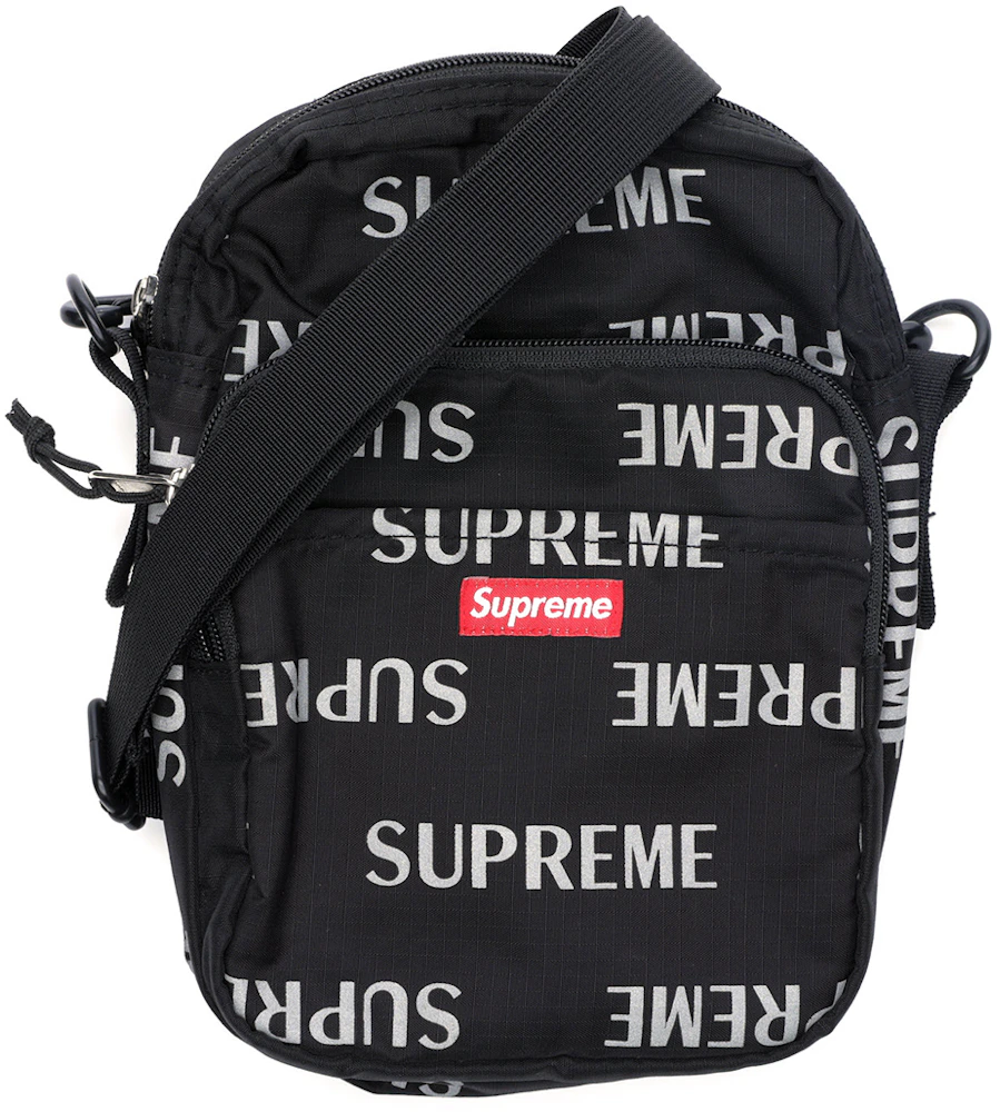 Supreme Cordura Travel Shoulder Bag Box Logo Black Error Reverse