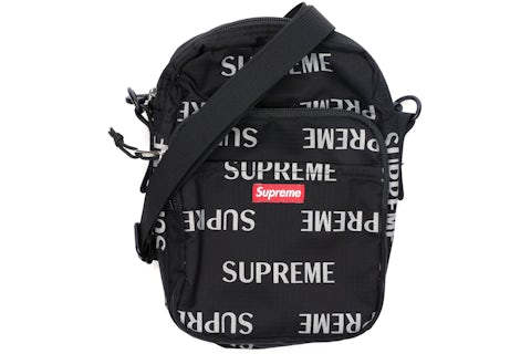 Supreme 3M Reflective Repeat Umhängetasche Schwarz FW16 – DE