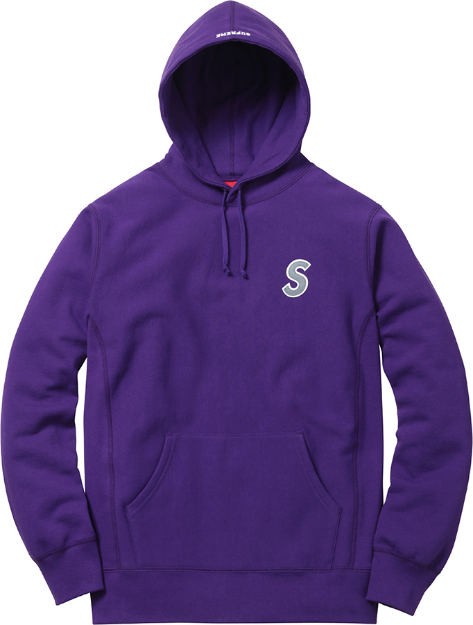 Supreme 3M Reflective S Logo Hooded Sweatshirt Purple Men's - SS16 