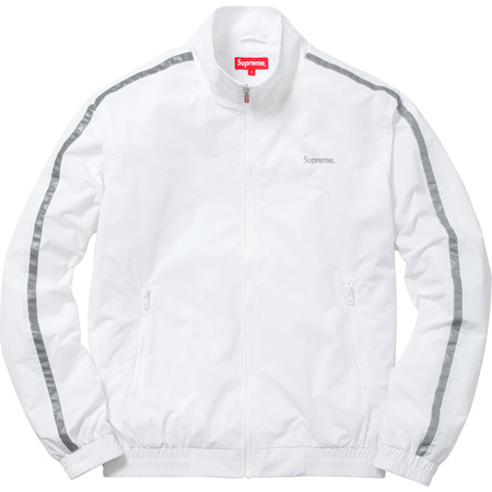 カラーホワイトsupreme reflective stripe track jacket