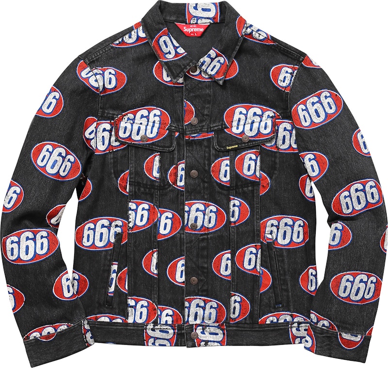 Supreme 666 Denim Trucker Jacket Black 