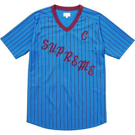 Supreme AD Baseball Jersey Blue Men's - SS17 - US