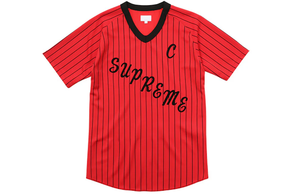 Supreme AD Baseball Jersey Red