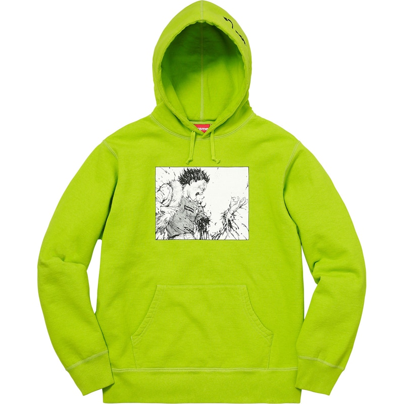 Supreme AKIRA Arm Hooded Sweatshirt Limeボックスロゴ