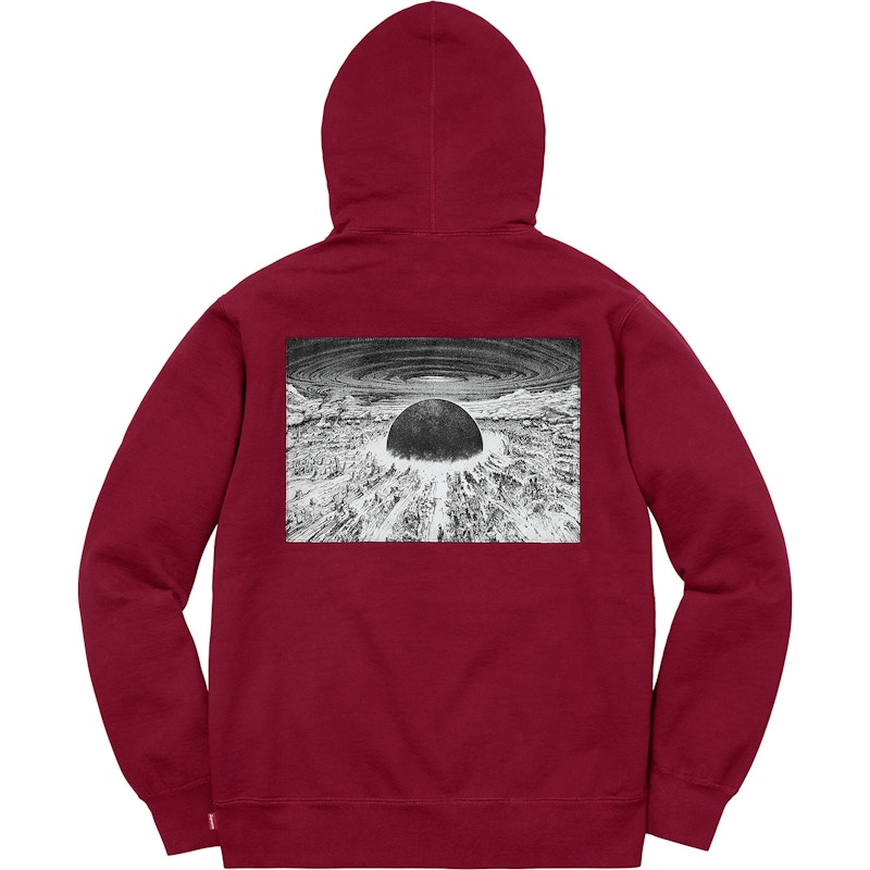 Supreme AKIRA Patches Hooded Sweatshirt Cardinal