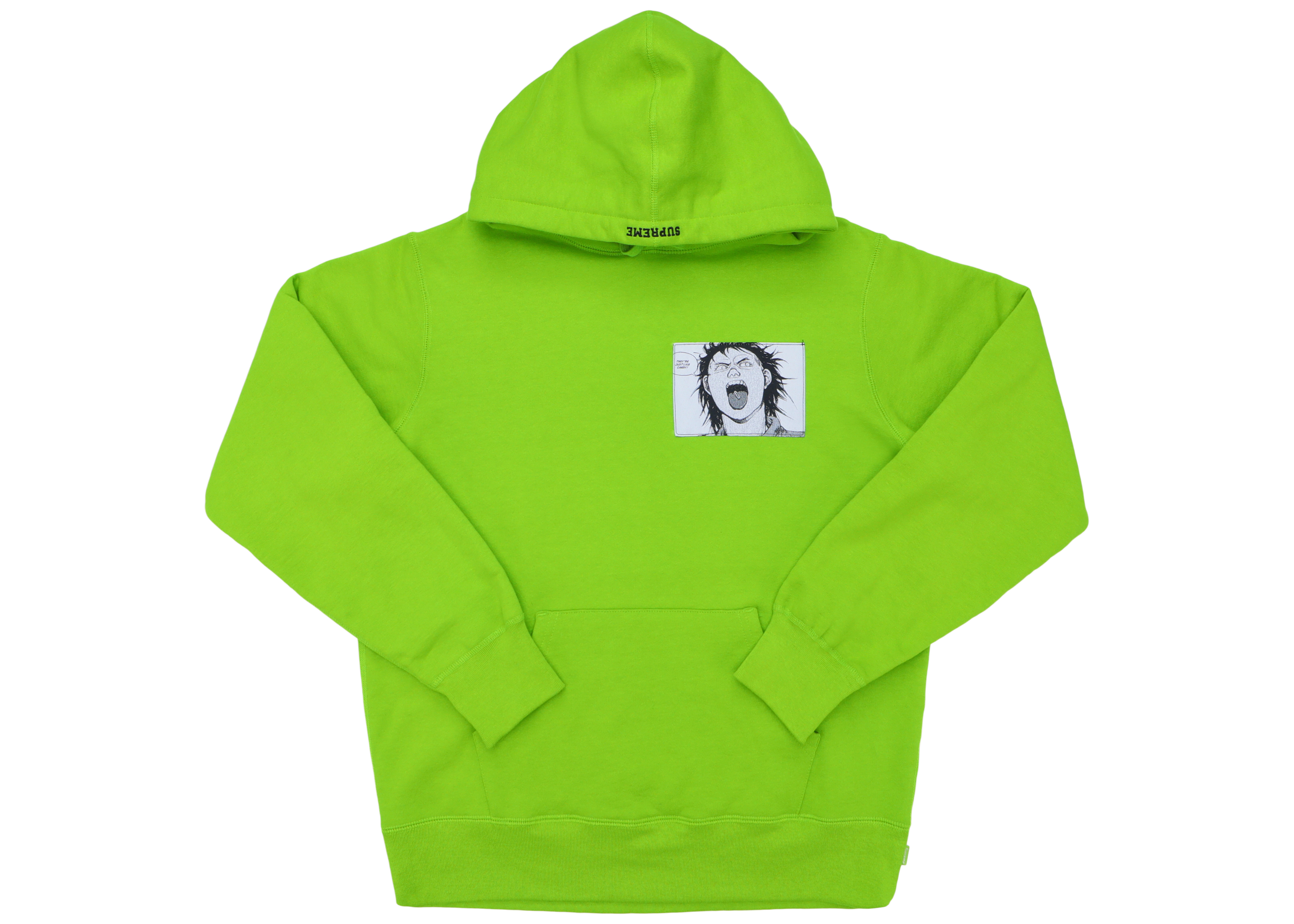 Supreme AKIRA Patches Hooded Sweatshirt Lime - FW17 - US