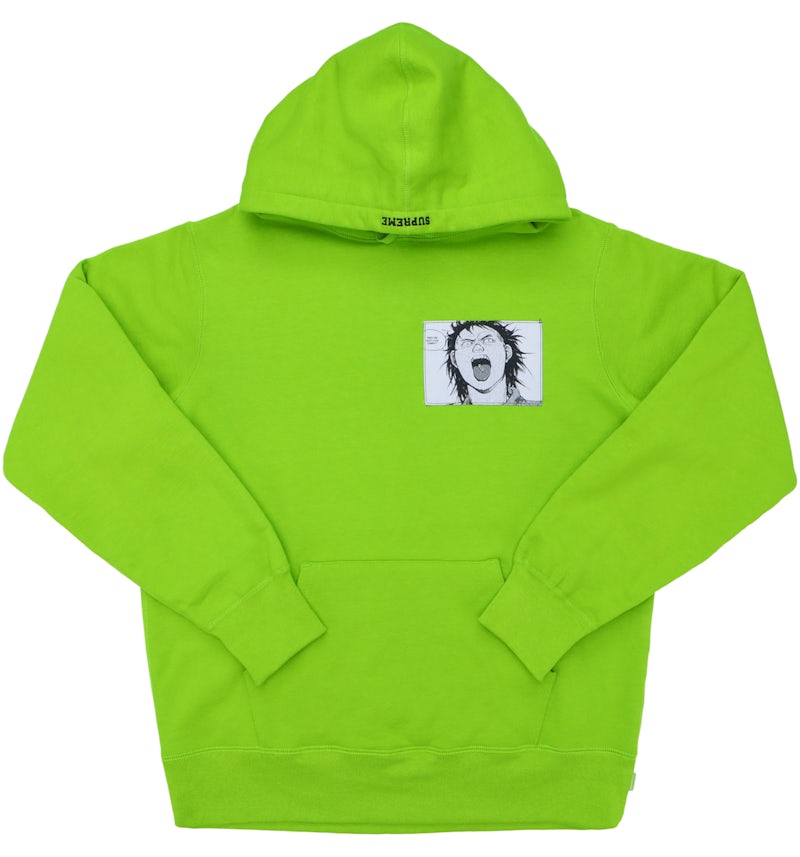 Supreme AKIRA Patches Hooded Sweatshirt Lime Men's FW17 US
