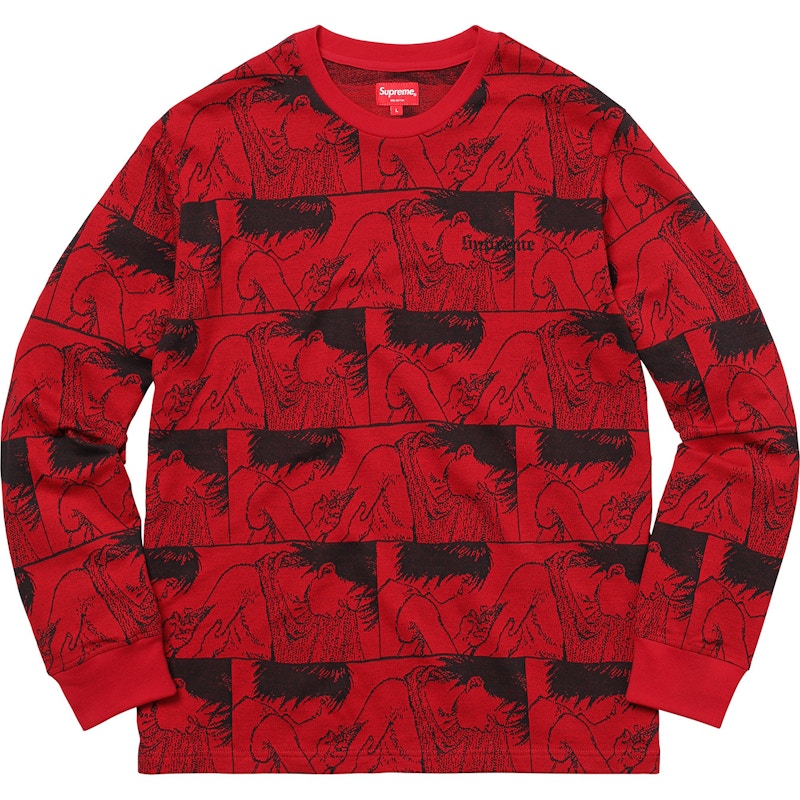 Supreme AKIRA Syringe Jacquard L/S Top Red