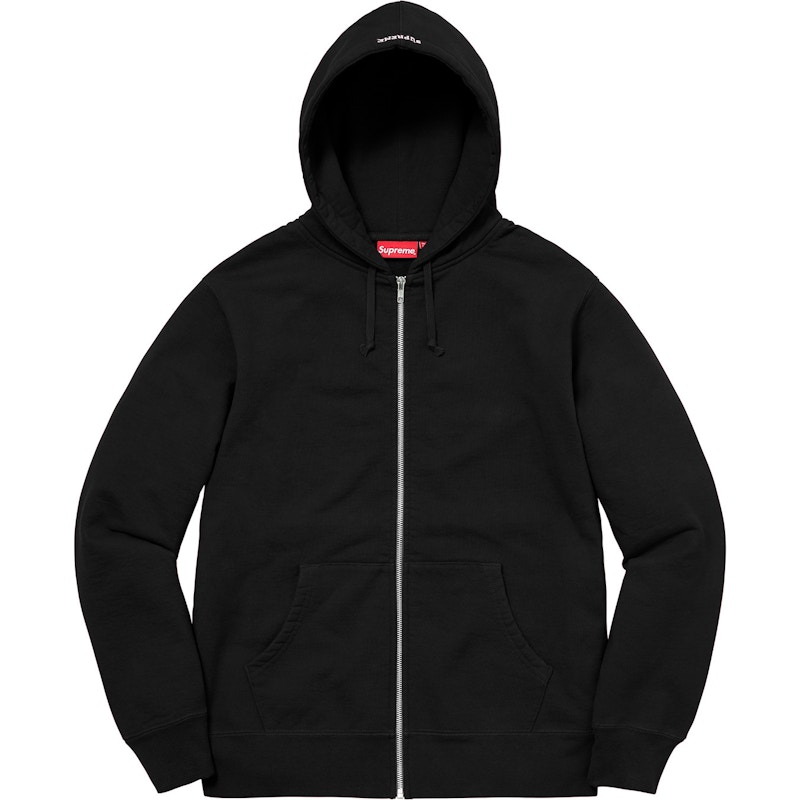 Supreme Topline Zip Up Sweatshirt Black Men's - SS19 - US