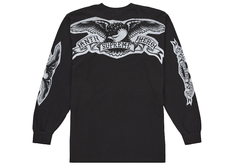 Supreme ANTIHERO Eagle L/S Tee シュプリーム 黒 Supreme ANTIHERO Eagle L/S Tee Black Men's - FW25 - US