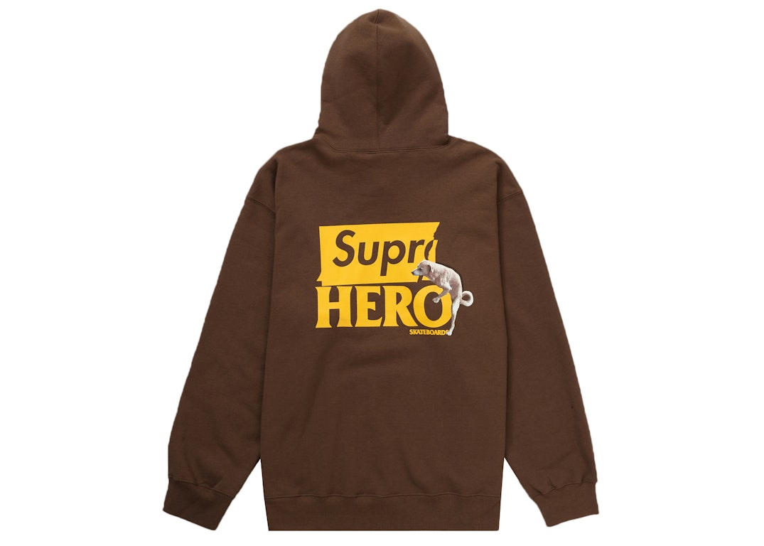 Pre-owned Supreme Antihero Hooded Sweatshirt (ss22) Brown