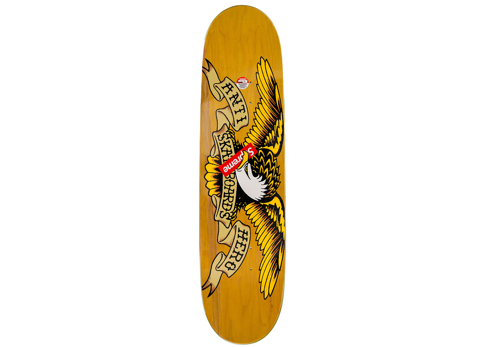 Supreme ANTIHERO Skateboard Deck Pink/Yellow - FW 20 - US